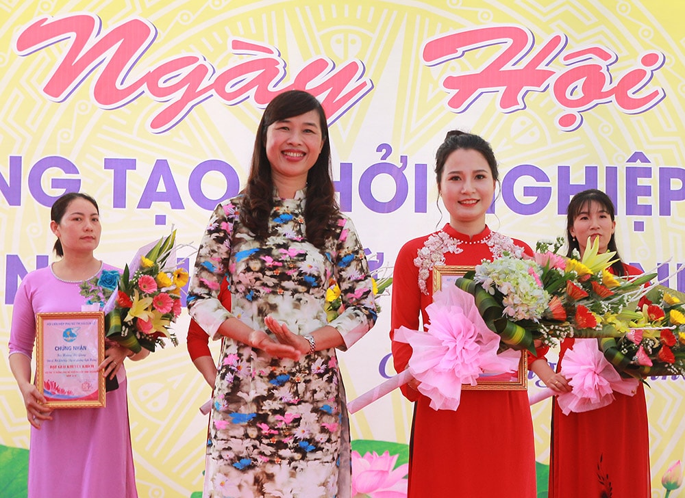 ngày hội phụ nữ sáng tạo khởi nghiệp Ảnh: Chu Thanh