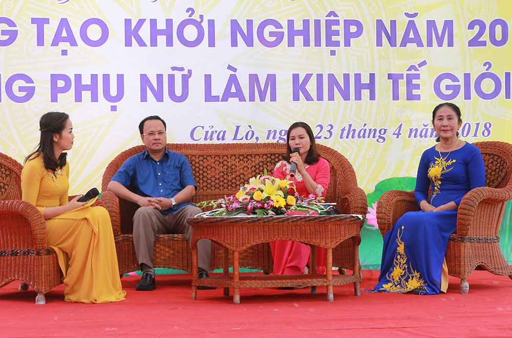 ngày hội phụ nữ sáng tạo khởi nghiệp Ảnh: Chu Thanh