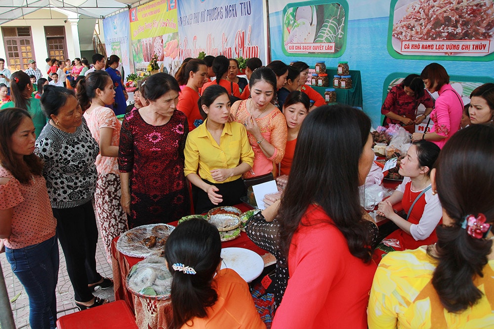 ngày hội phụ nữ sáng tạo khởi nghiệp Ảnh: Chu Thanh
