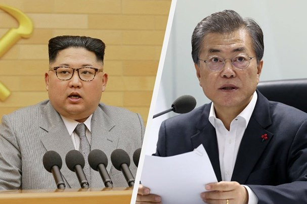 Cuộc gặp thượng đỉnh lịch sử giữa Tổng thống Hàn Quốc Moon Jae-in và nhà lãnh đạo Triều Tiên Kim Jong-un diễn ra vào ngày 27/4 tới. Ảnh: AP