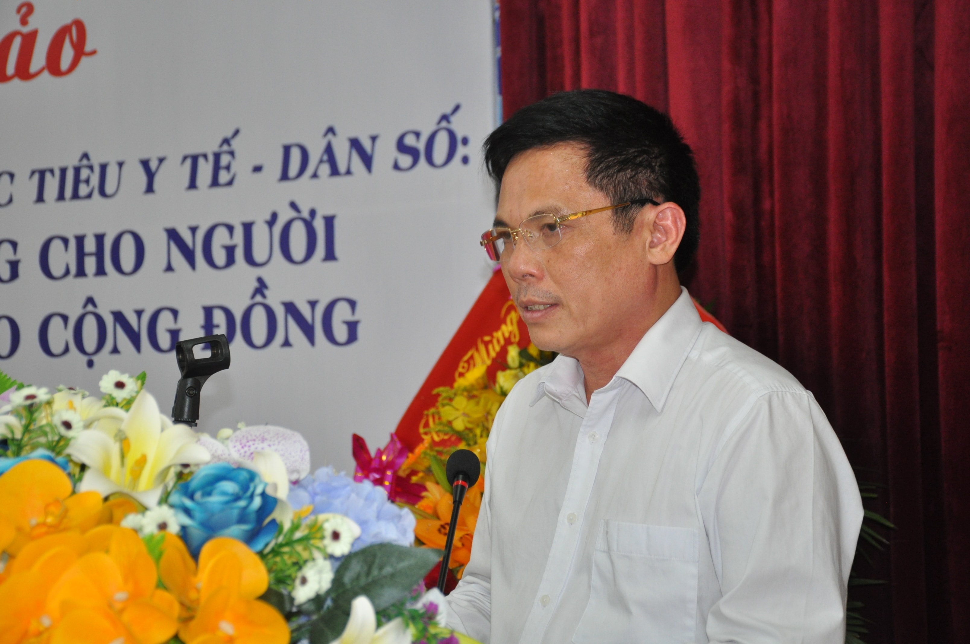 Bác sỹ CK2 Đậu Huy Hoàn - Phó giám đốc Sở y tế Nghệ An mong muốn Hội thảo sẽ là nơi để các cơ sở y tế thảo luận tìm giải pháp để người khuyết tật được hòa nhập cộng đồng. Ảnh: Thanh Thủy