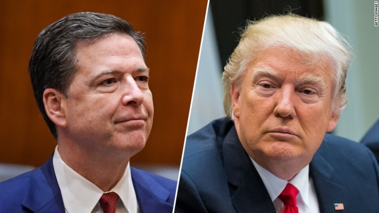 Cuộc chiến chưa xác định người chiến thắng giữa ông James Comey và ông Donald Trump. Ảnh: CNN