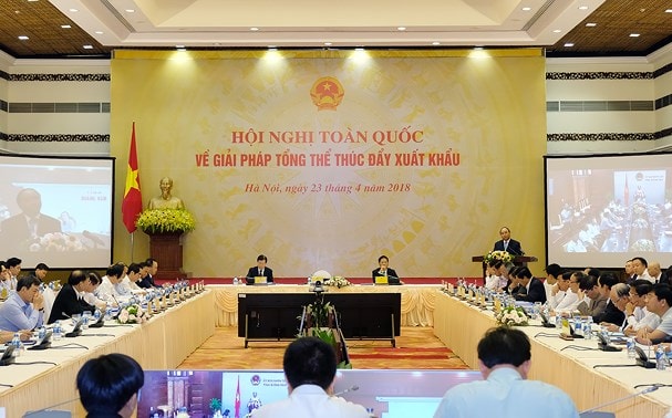 Quang cảnh Hội nghị toàn quốc về thúc đẩy xuất khẩu. Ảnh Internet