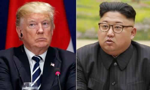 Tổng thống Mỹ Donald Trump (trái)và lãnh đạo Triều Tiên Kim Jong-un. Ảnh: AP.