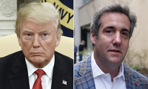 Tổng thống Trump và luật sư riêng Michael Cohen. Ảnh:New YorkPost.