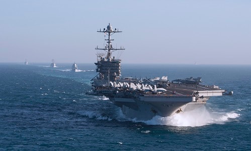 Nhóm tác chiến tàu sân bay Harry Truman. Ảnh: US Navy.