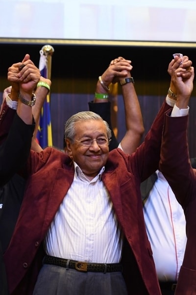 Tân thủ tướng Malaysia Mahathir Mohamad. Ảnh: AFP.