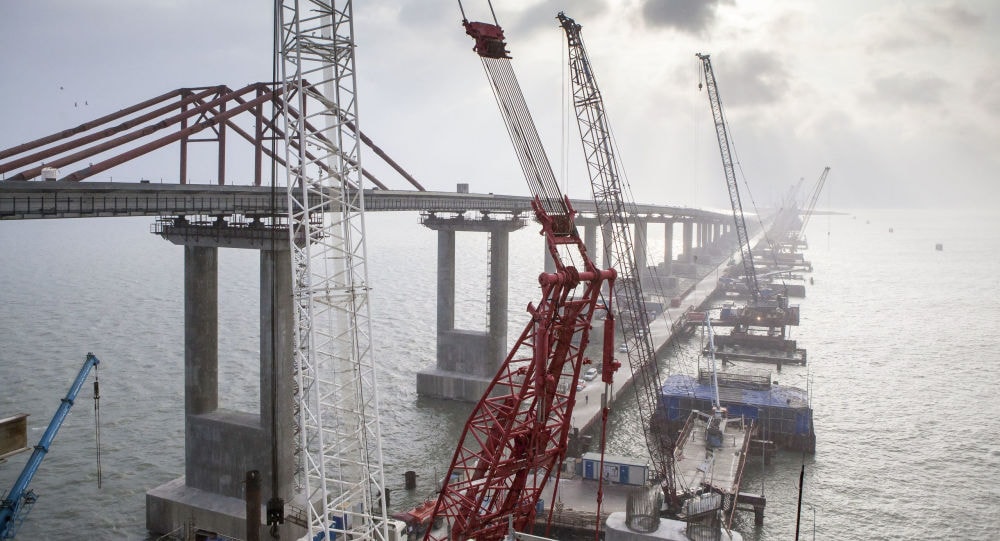 Cầu Crimea có chiều dài 19 km. Ảnh: Official information site of the construction of the Crimean bridge