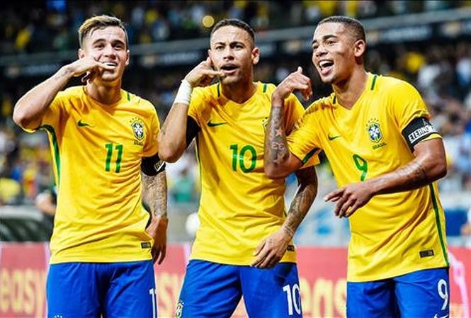 Hàng công Brazil dự World Cup 2018 rất mạnh. Ảnh: Internet