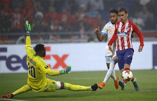 Đẳng cấp xử lý tình huống của Griezmann nói lên chênh lệch giữa Atletico và Marseille.