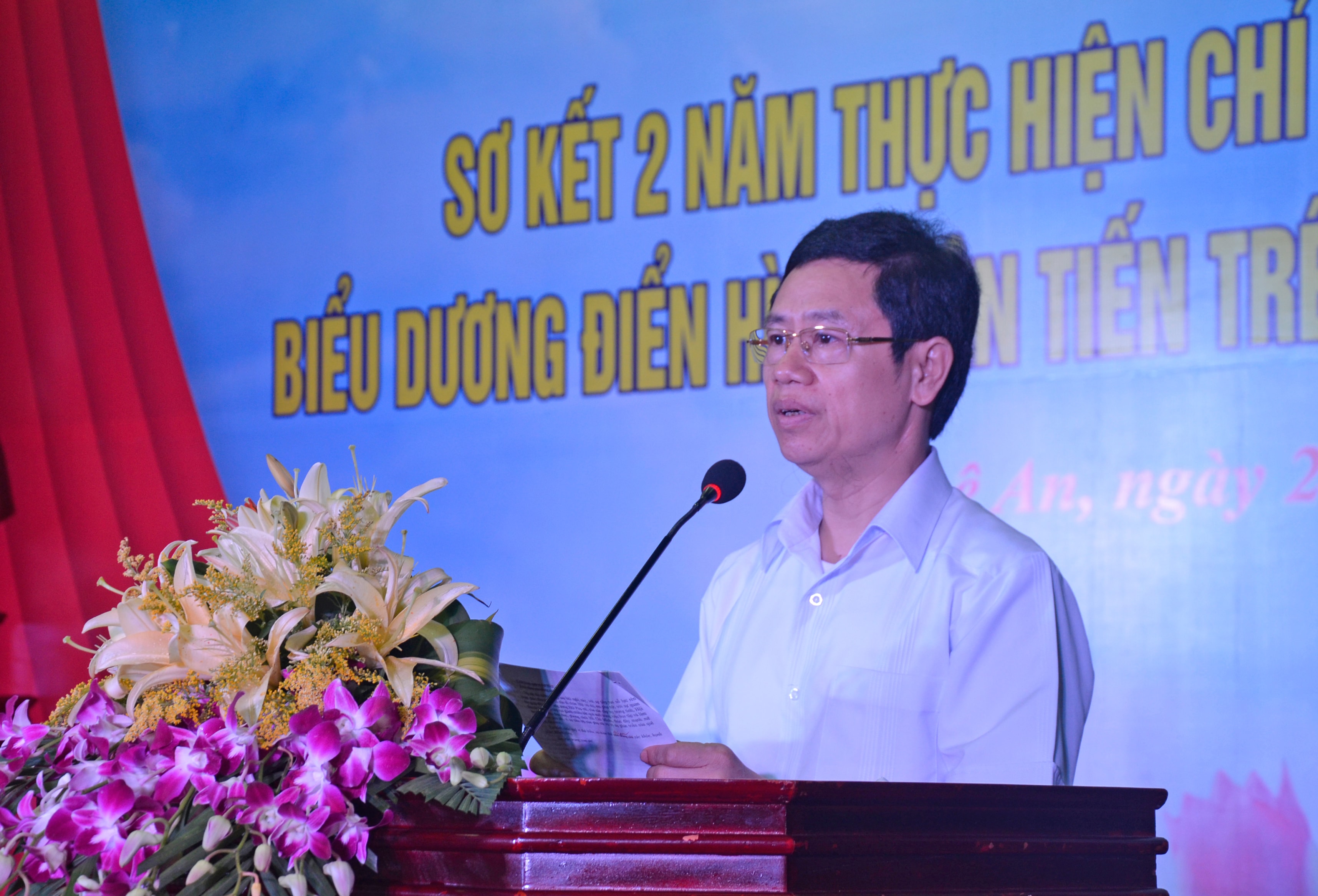 Phó Bí thư Thường trực Nguyễn Xuân Sơn phát biểu tại Hội nghị. Ảnh Thanh Lê
