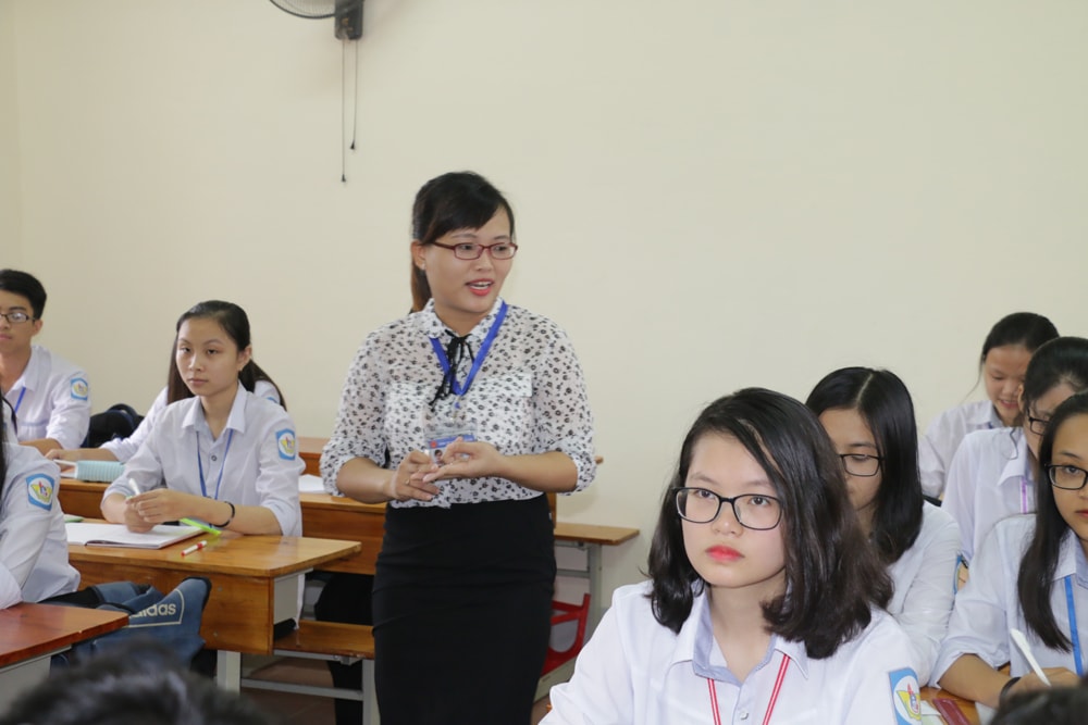 Giờ học của học sinh Trường THPT chuyên Phan Bội Châu. Ảnh: Mỹ Hà