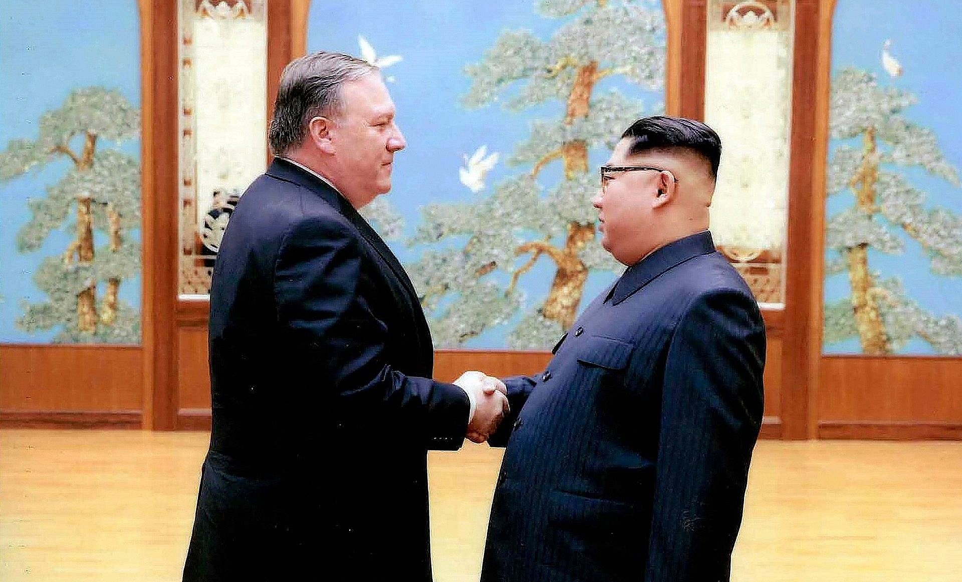 Ngoại trưởng Mỹ Mike Pompeo khi còn là Giám đốc CIA trong một cuộc gặp với nhà lãnh đạo Triều Tiên Kim Jong-un. Ảnh: Times of Israel