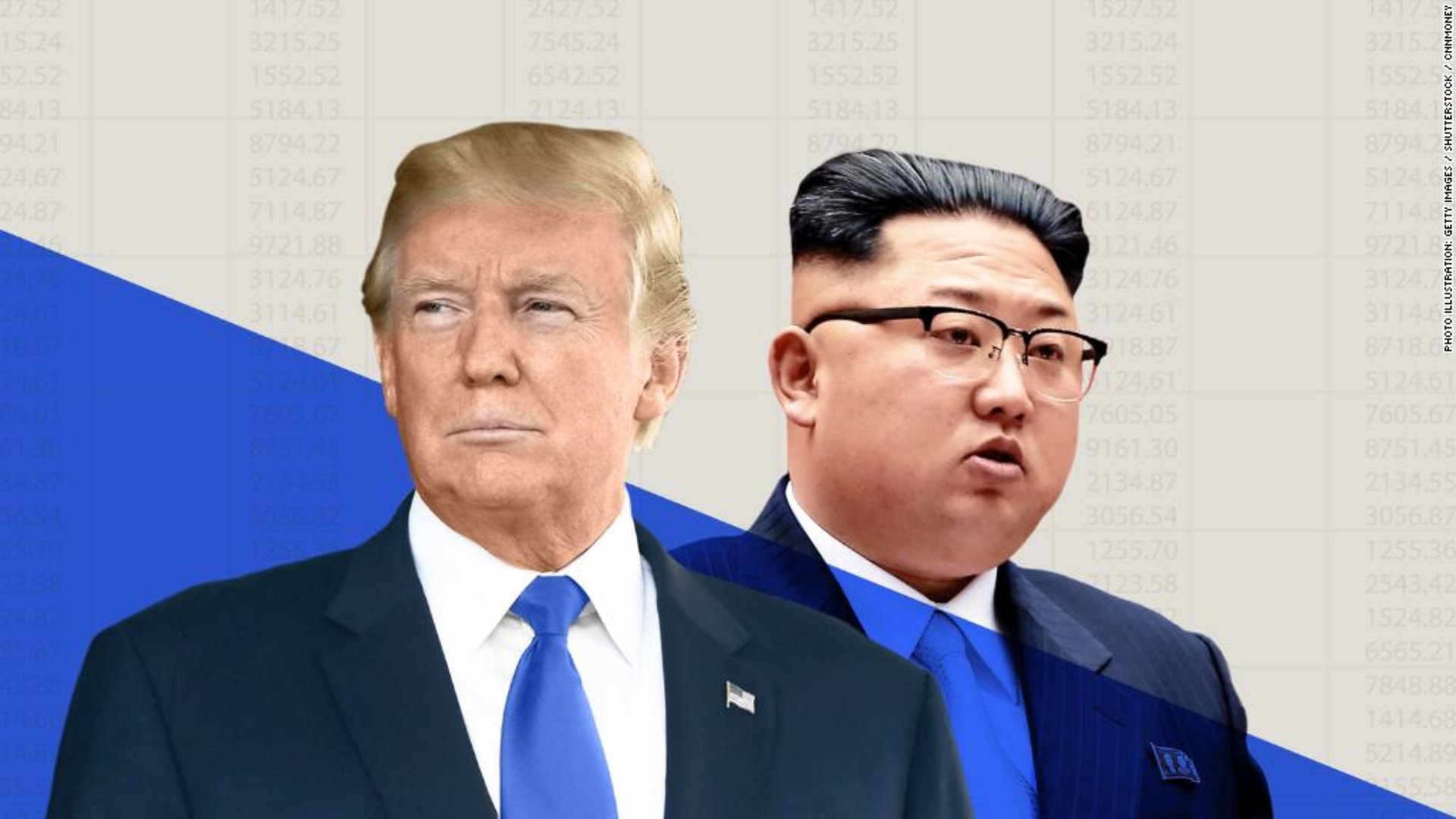 Tổng thống Mỹ Donald Trump và nhà lãnh đạo Triều Tiên Kim Jong-un. Ảnh Getty