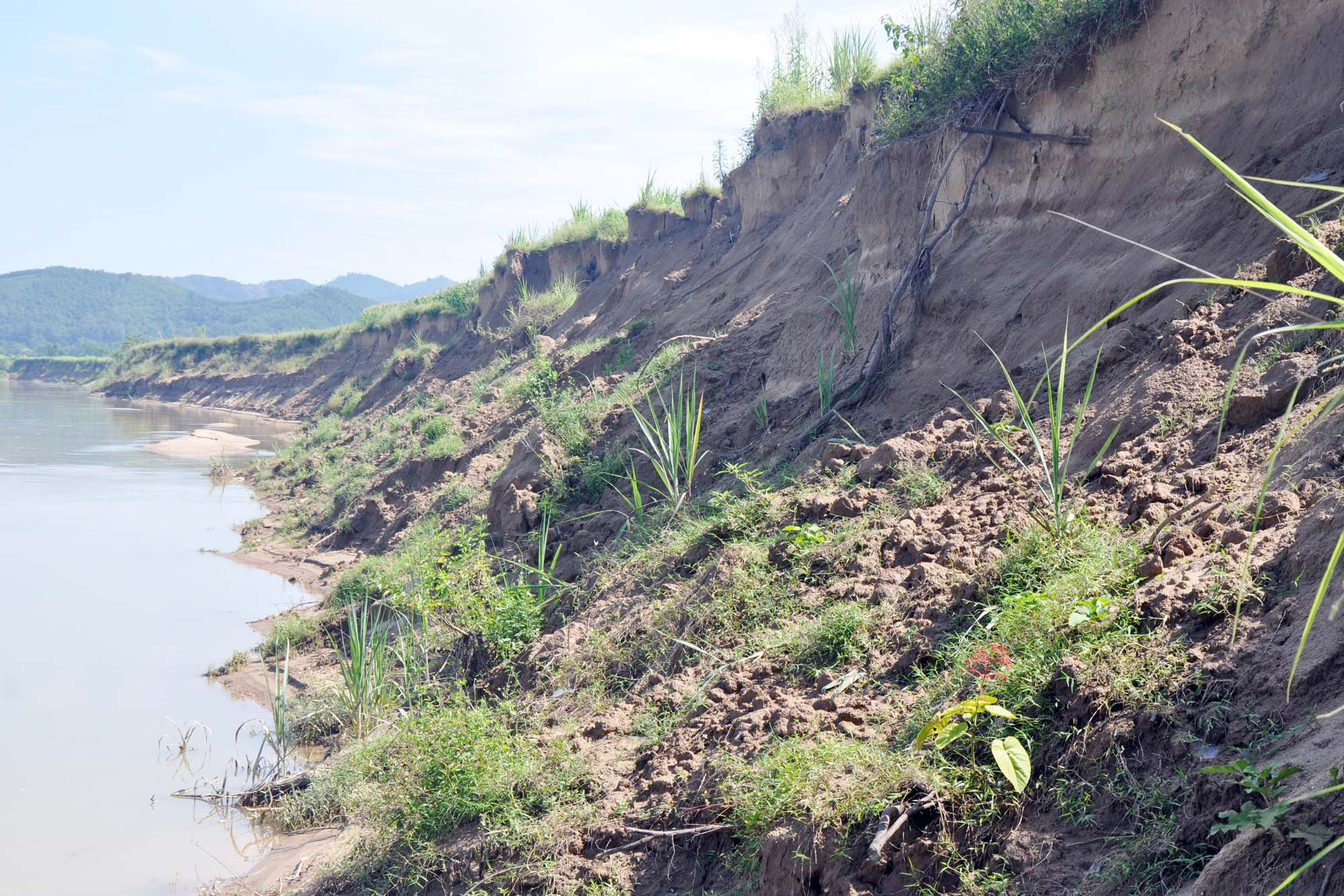 Ướ́c tính, hàng năm có khoảng 15 ha đất bãi bị sạt lở và cuốn trôi, hơn 10 năm qua xã Vĩnh Sơn mất khoảng 150 ha diện tích đất nông nghiệp