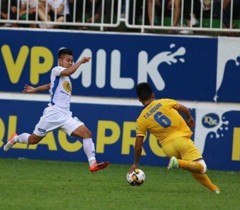 Không tấn công áp đảo nhưng chủ nhà HAGL vẫn dành được thắng lợi tối thiểu 1-0. Ảnh: An Thanh