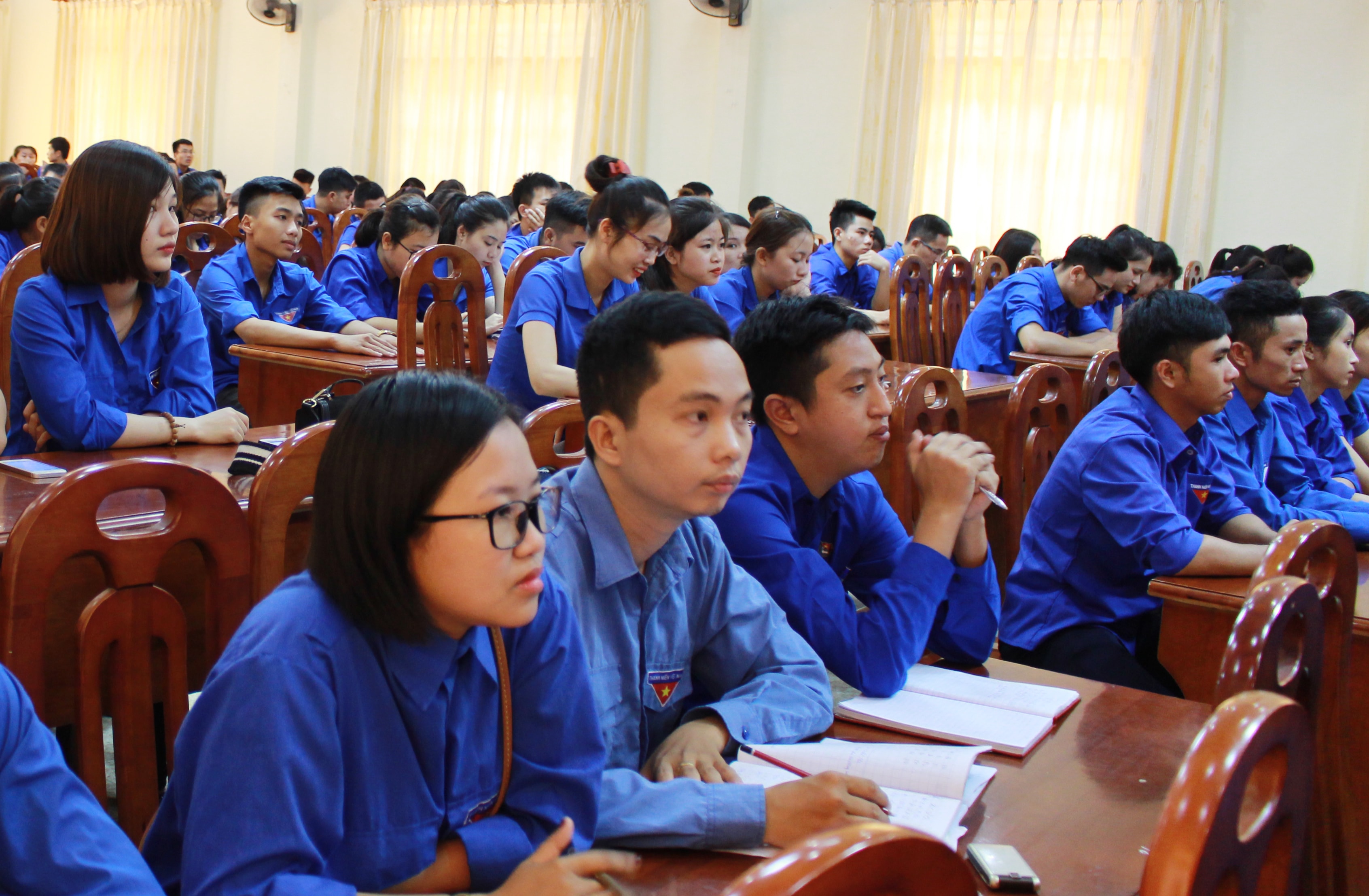 Các học viên sẽ được nghe chuyên đề với nội dung như: Học tập và làm theo phong cách, tư tưởng, đạo đức Hồ Chí Minh; Tổ chức sinh hoạt đoàn. Ảnh: Phương Thúy
