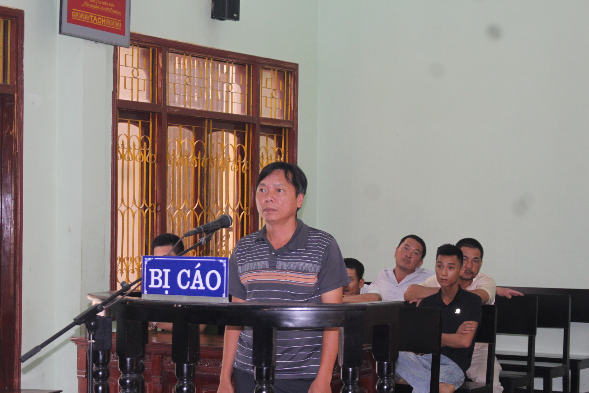 Bị cáo Nguyễn Văn Cương tại tòa. Ảnh: Phan Giang