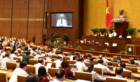 Quang cảnh phiên họp vào buổi sáng. Ảnh: daibieunhandan.vn
