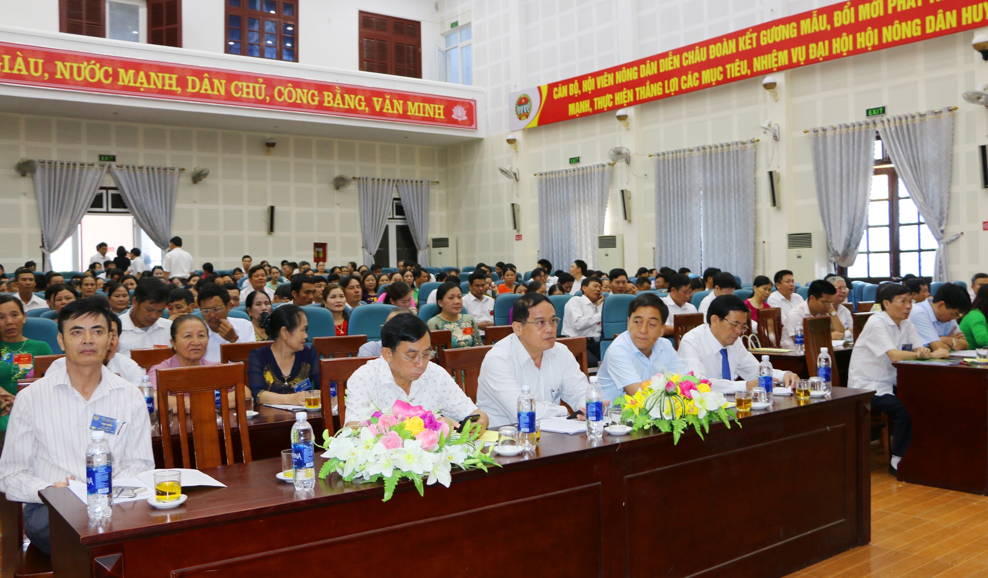 Đại biểu dự Đại hội Đại biểu Hội Nông dân Diễn Châu nhiệm kỳ 2018-2023. Ảnh: Nguyễn Hải