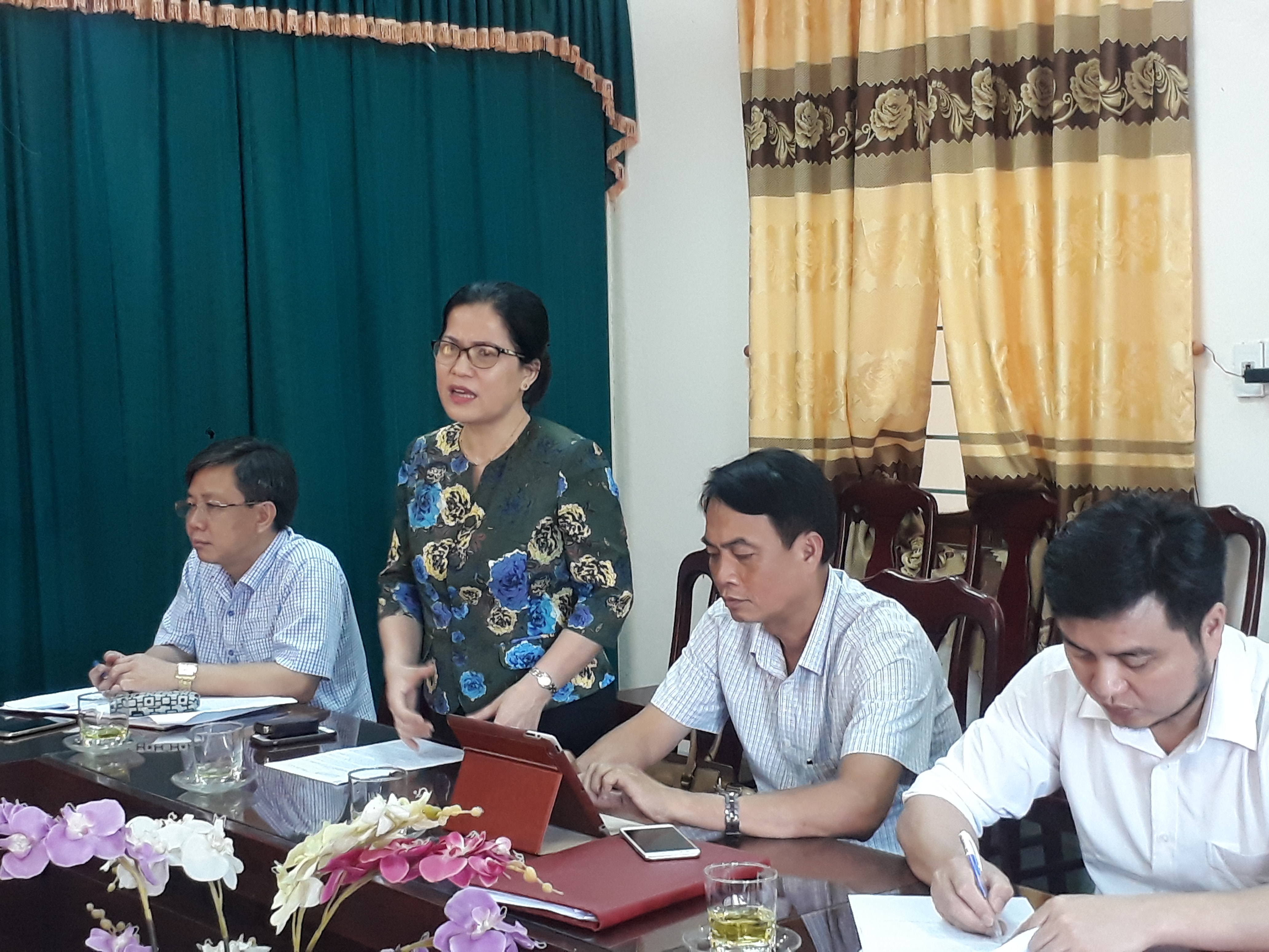 Bà Nguyễn Thị Kim Chi phát biểu tại buổi làm việc. Ảnh: Thành Trung
