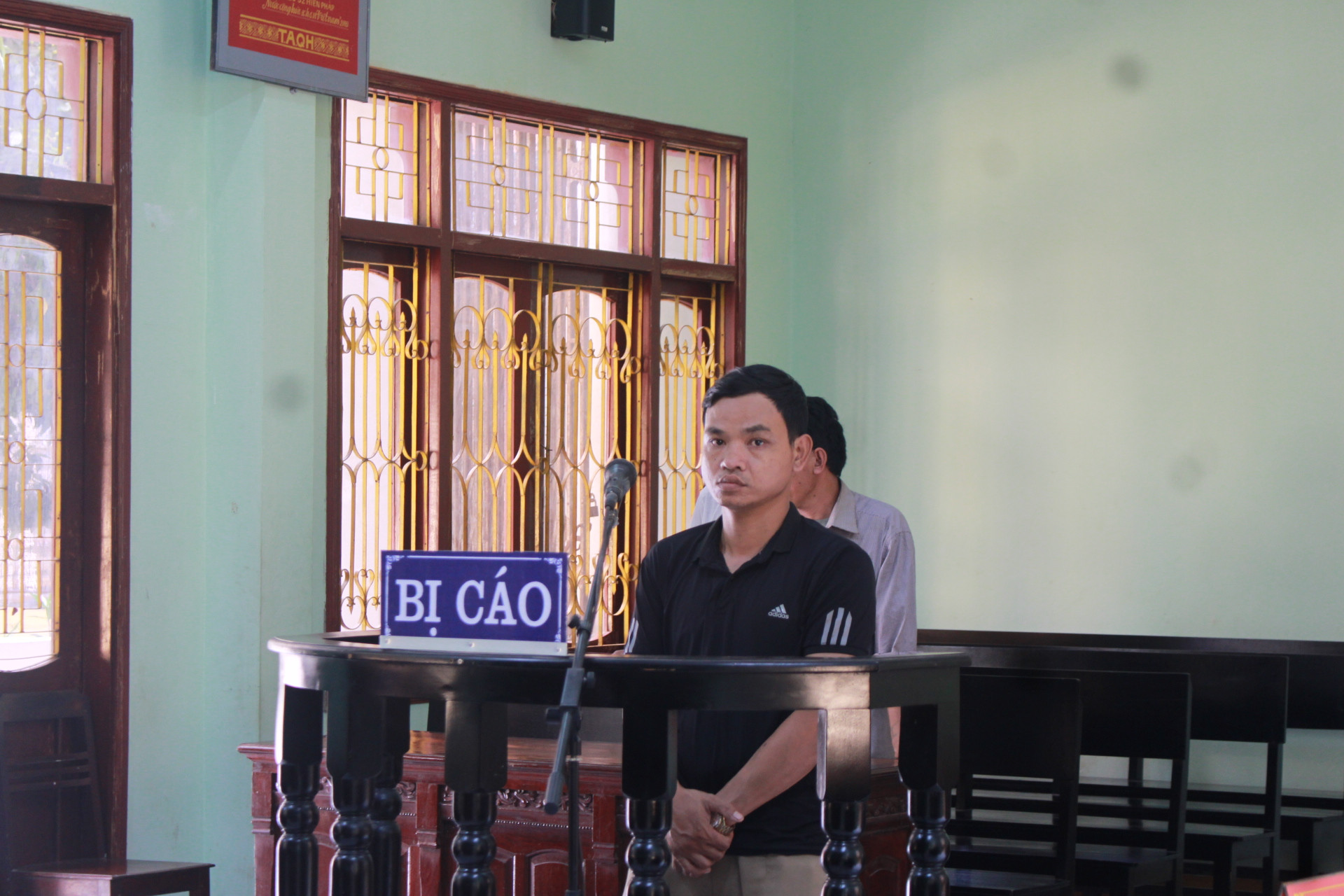Bị cáo Lê Xuân Hùng tại tòa. Ảnh: Phan Giang