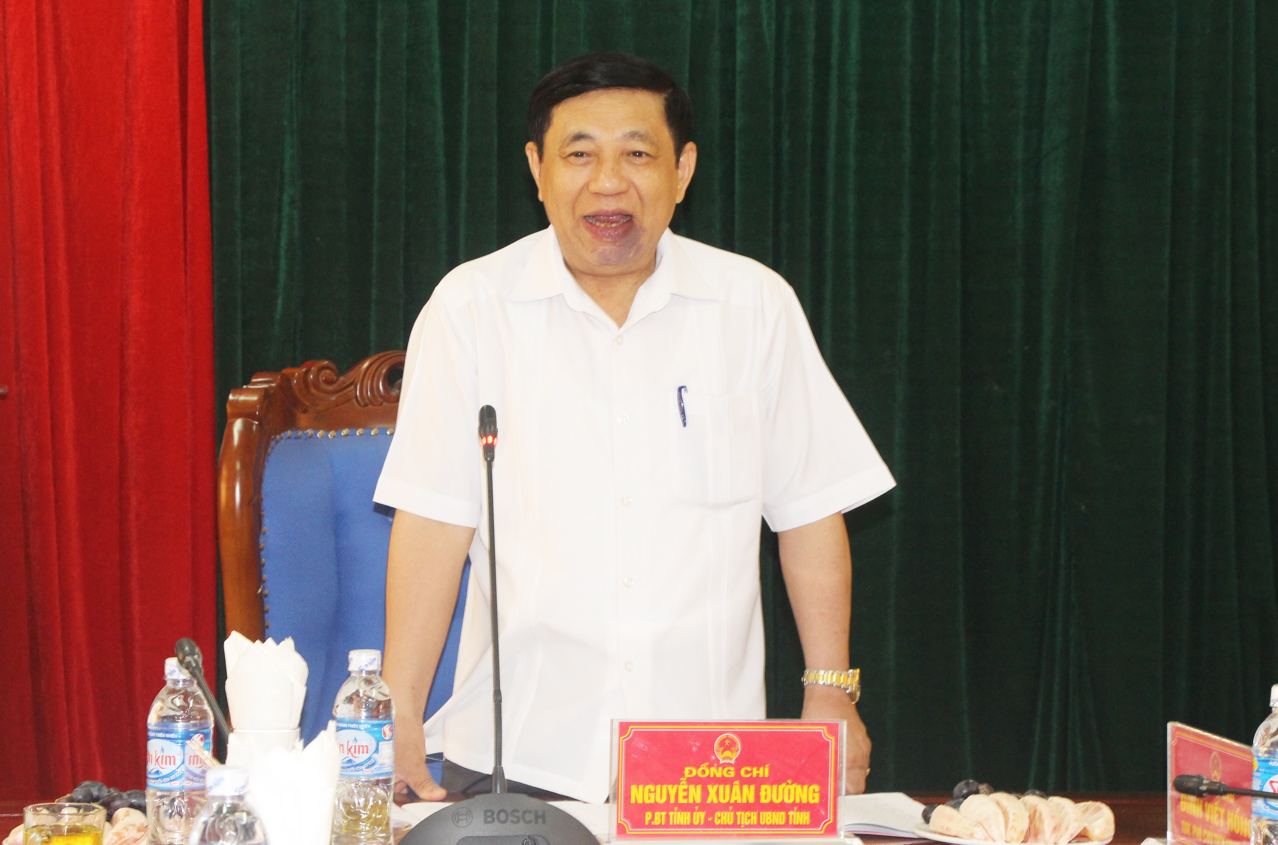 Đồng chí Nguyễn Xuân Đường phát biểu chỉ đạo hội nghị. Ảnh: Đào Tuấn 