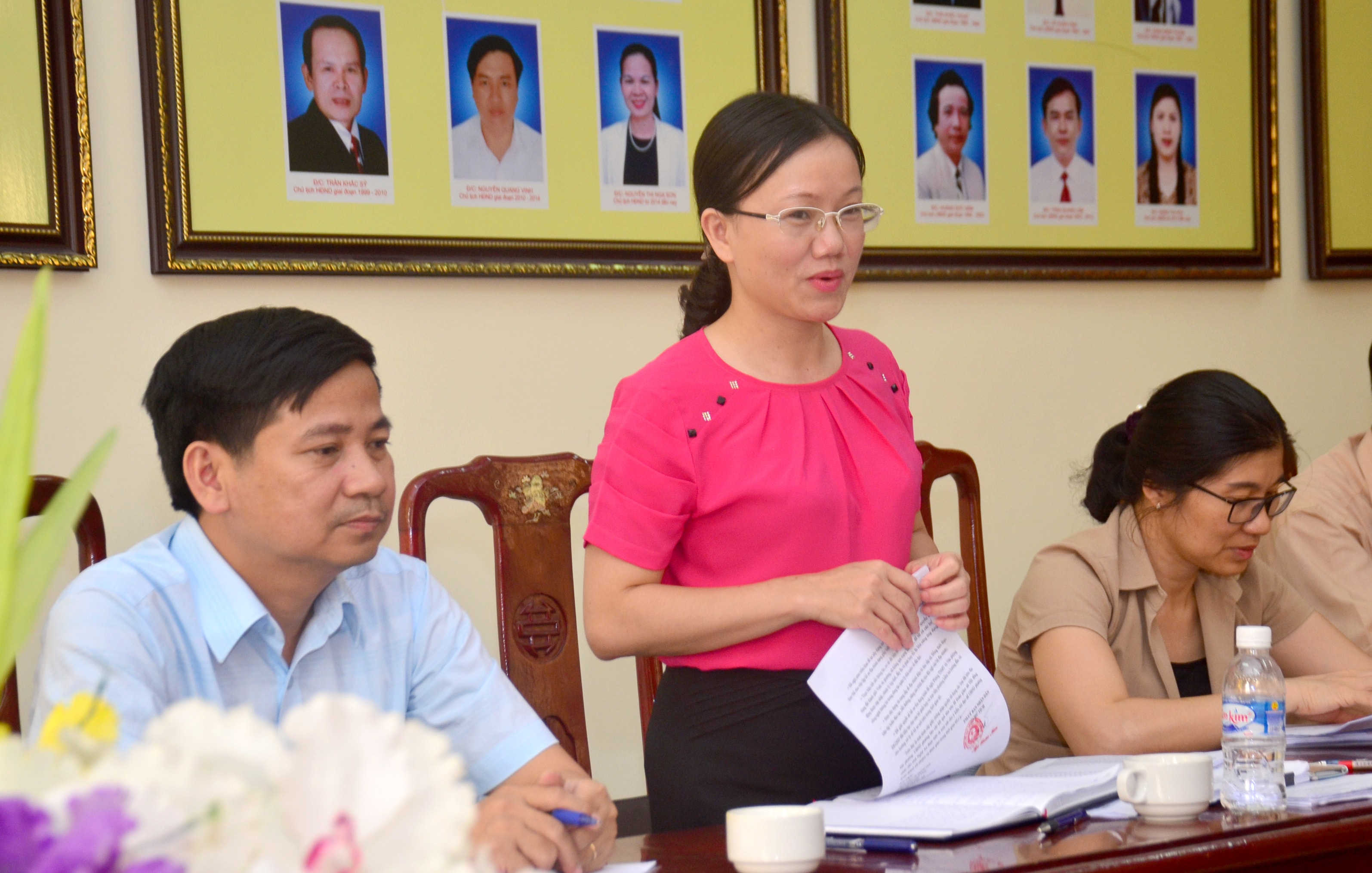 Bà Thái Thị An Chung - Phó Trưởng ban Pháp chế HĐND tỉnh phát biểu kết luận cuộc làm việc. Ảnh: Thành Duy