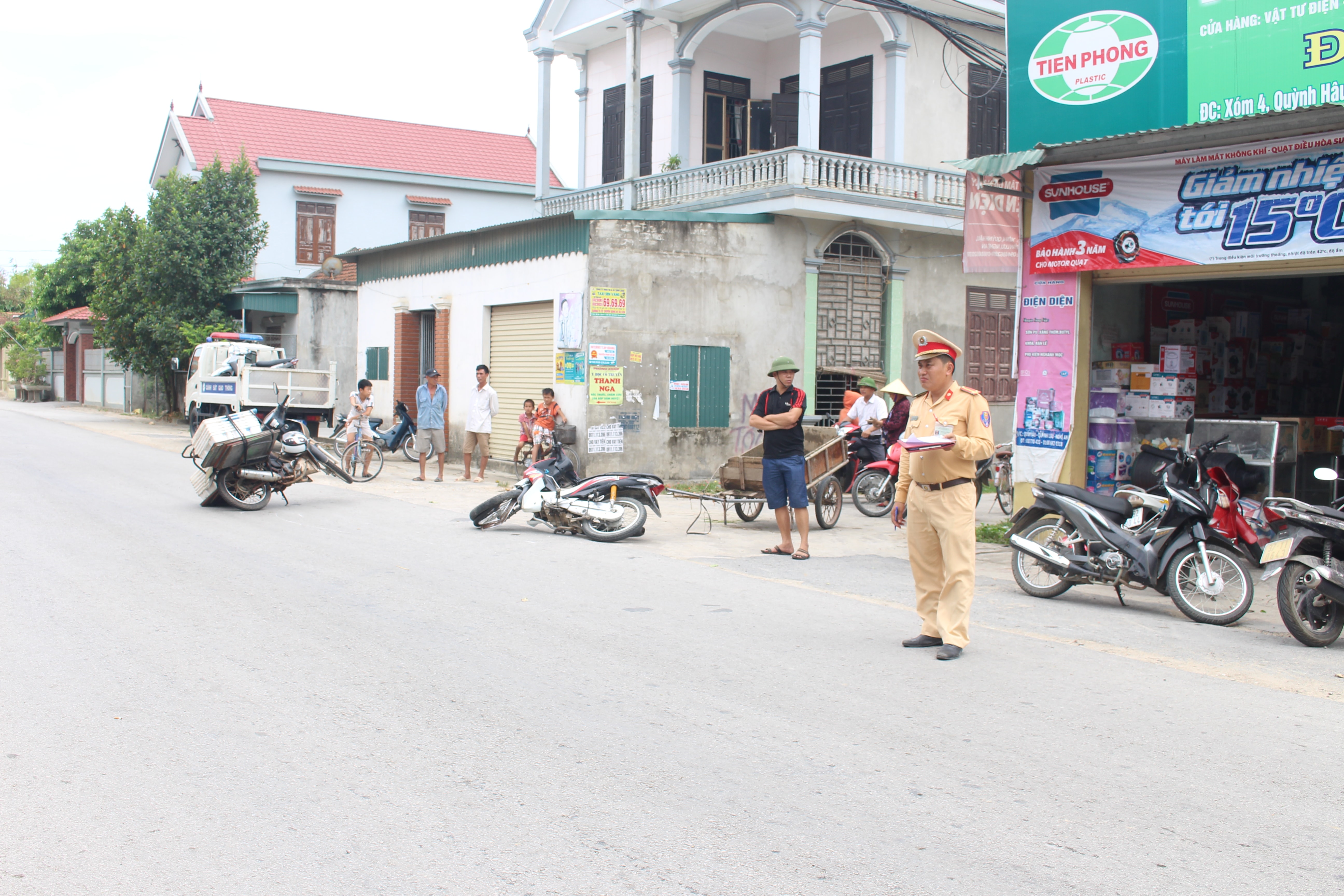 Hiện trường vụ tai nạn. Ảnh: Lê Nhung