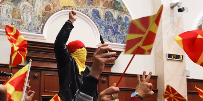 Một cuộc biểu tình tại Macedonia /// Reuters