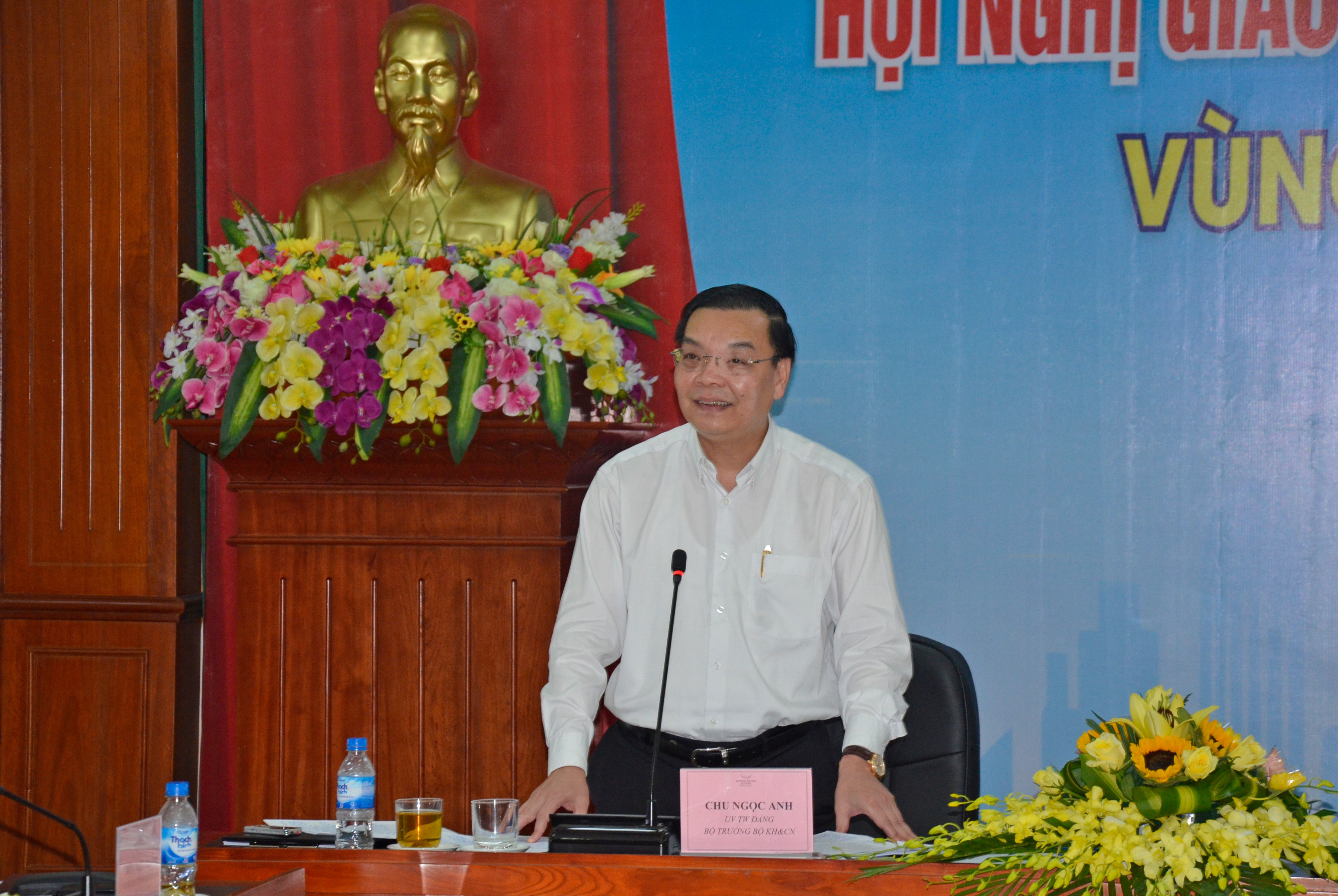 Bộ Trưởng Bộ KH&CN Chu Ngọc Anh phát biểu chỉ đạo tại Hội nghị. Ảnh Thanh Lê