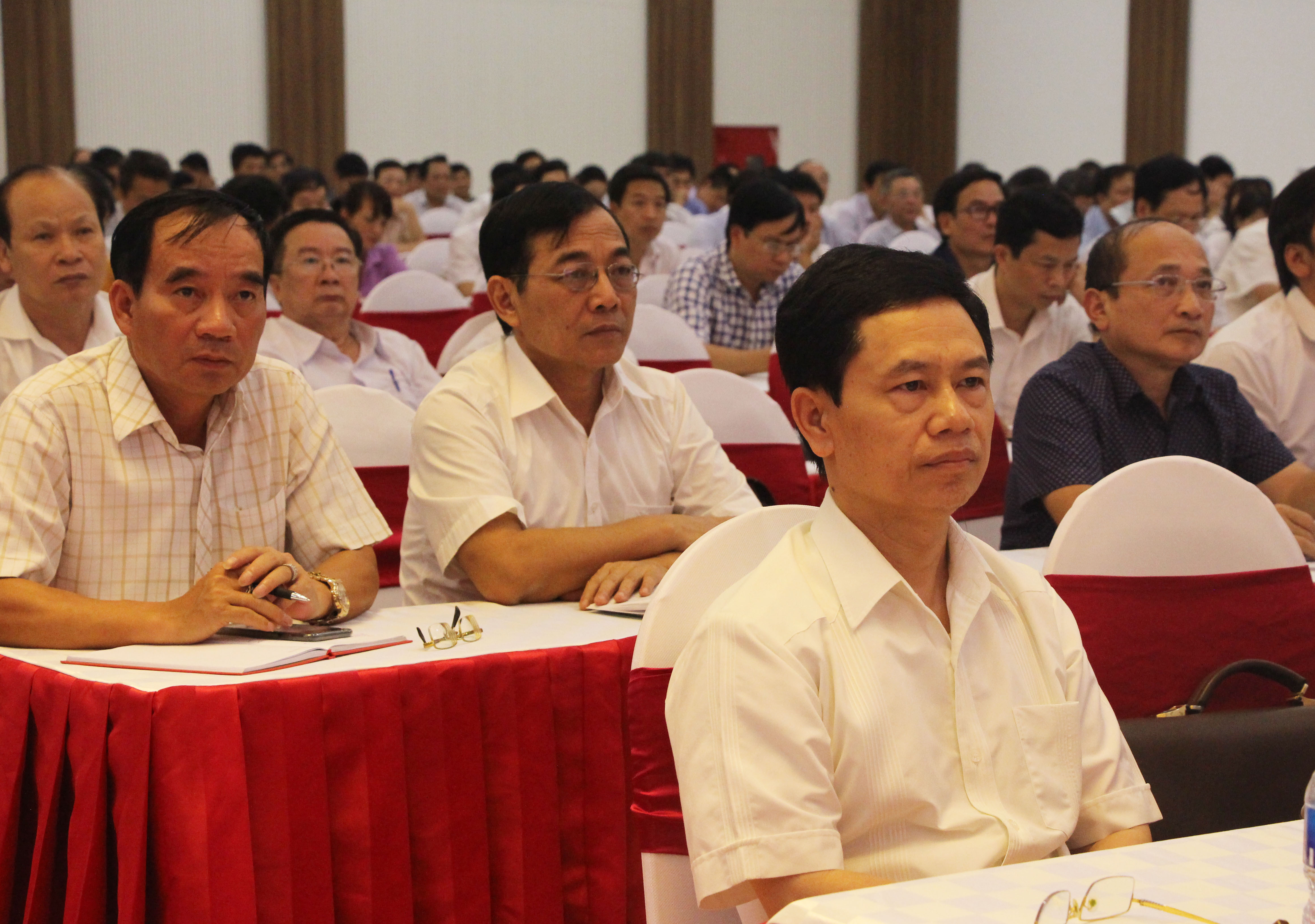 Các đại biểu dự Hội nghị tại điểm cầu Nghệ An. Ảnh: Đào Tuấn 
