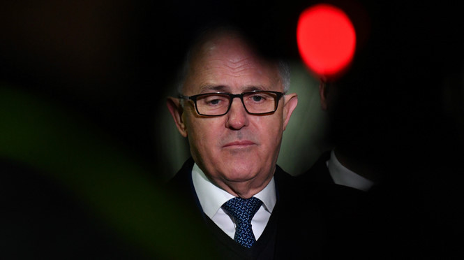 Thủ tướng Malcolm Turnbull công bố dự luật hồi năm ngoái sau những báo cáo đáng lo ngại về việc Trung Quốc gây ảnh hưởng tại Úc /// Reuters