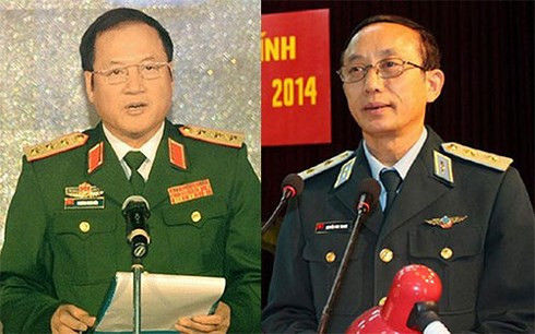 UBKT Trung ương yêu cầu xem xét, xử lý kỷ luật theo quy định của Đảng đối với Thượng tướng Phương Minh Hòa (ảnh trái) và Trung tướng  Nguyễn Văn Thanh. 