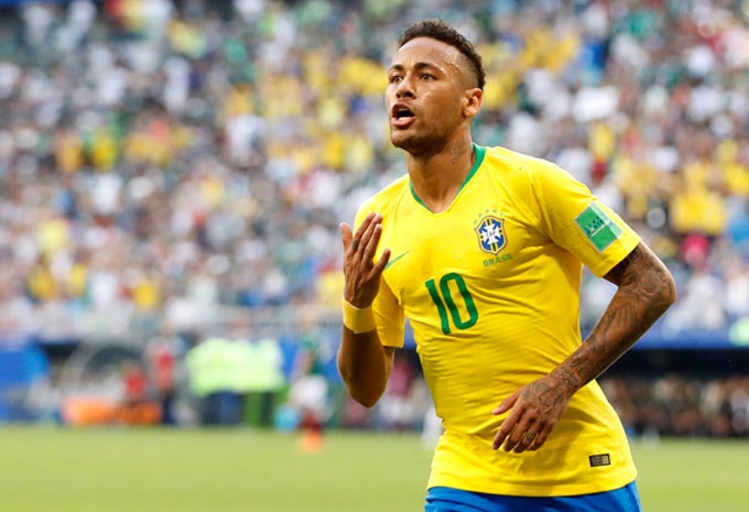 Neymar tỏa sáng giúp Brazil đi tiếp. Ảnh: AP.