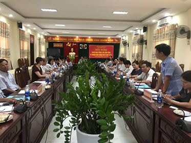 Toàn cảnh hội nghị giao ban dân vận tỉnh tại Tân Kỳ. Ảnh: Nguyễn Hường