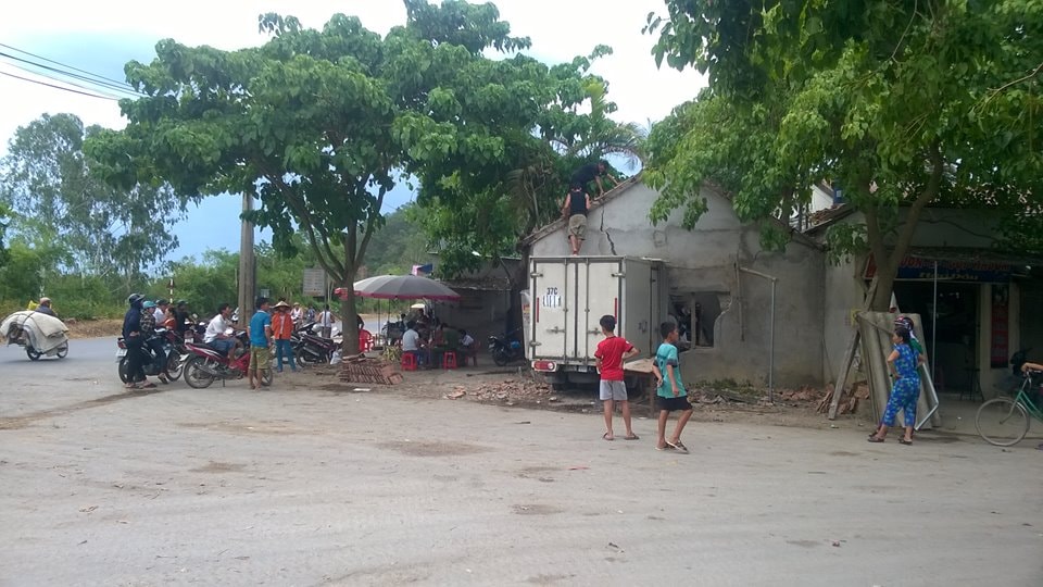 Hiện trường vụ tai nạn. Ảnh: Huy Thư