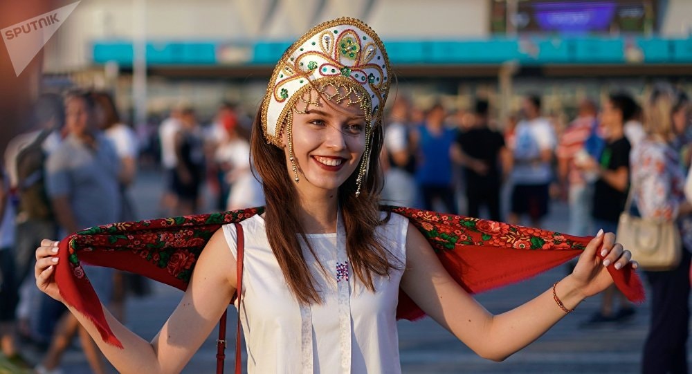 Fan hâm mộ đội tuyển Nga.