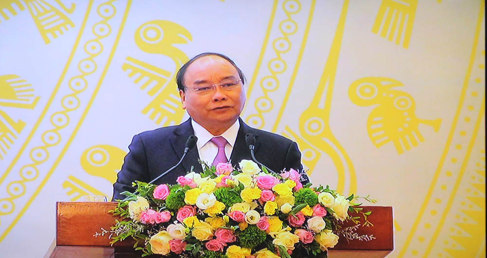 Thủ tướng Chính Phủ Nguyễn Xuân Phúc phát biểu chỉ đạo tại Hội nghị. Ảnh: Phú Hương