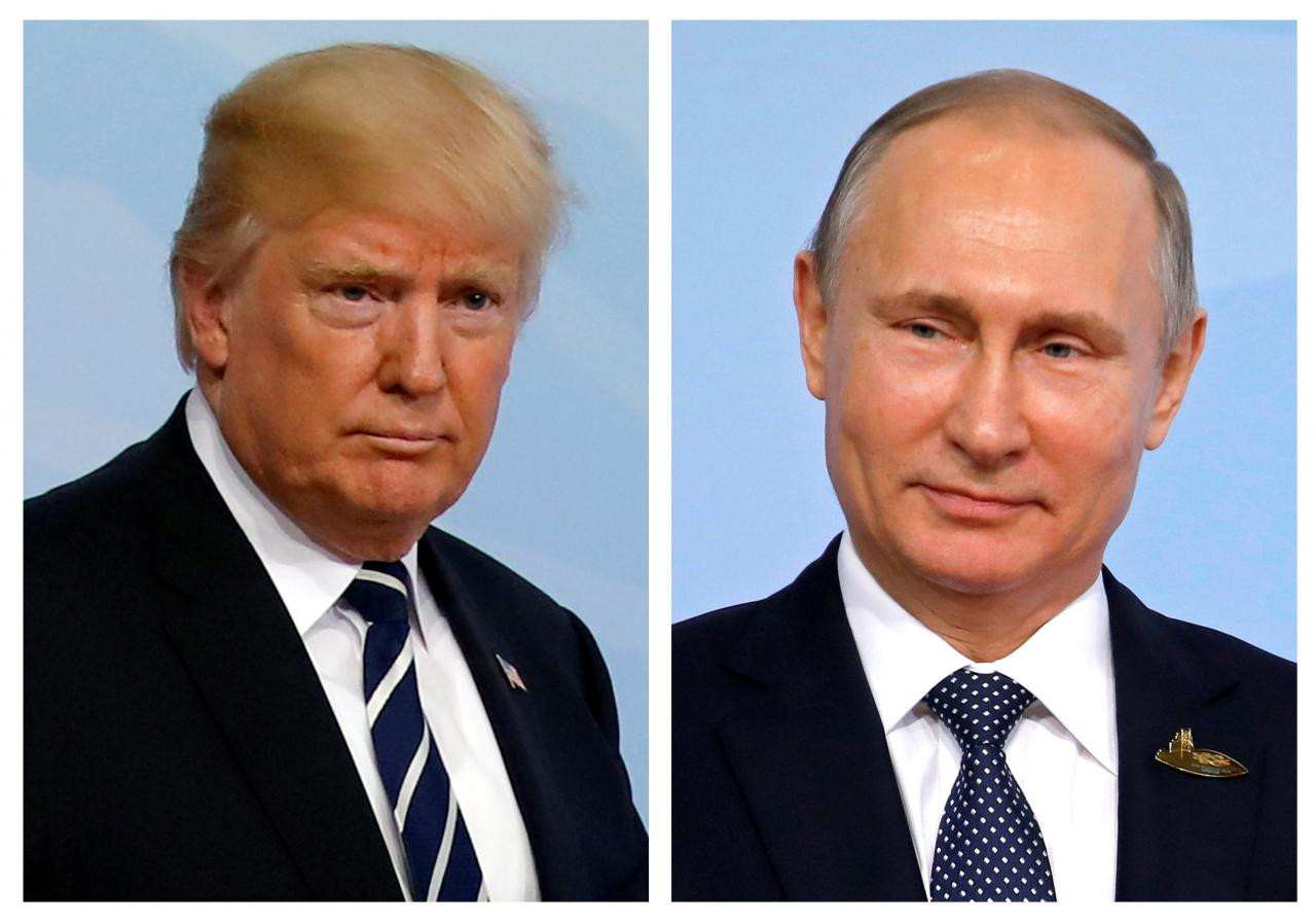 Tổng thống Mỹ Donald Trump và Tổng thống Nga Vladimir Putin. Ảnh: Reuters