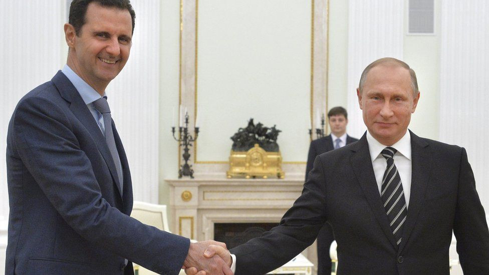 Tổng thống Syria Bashar al-Assad và Tổng thống Nga Vladimir Putin. Ảnh: Internet