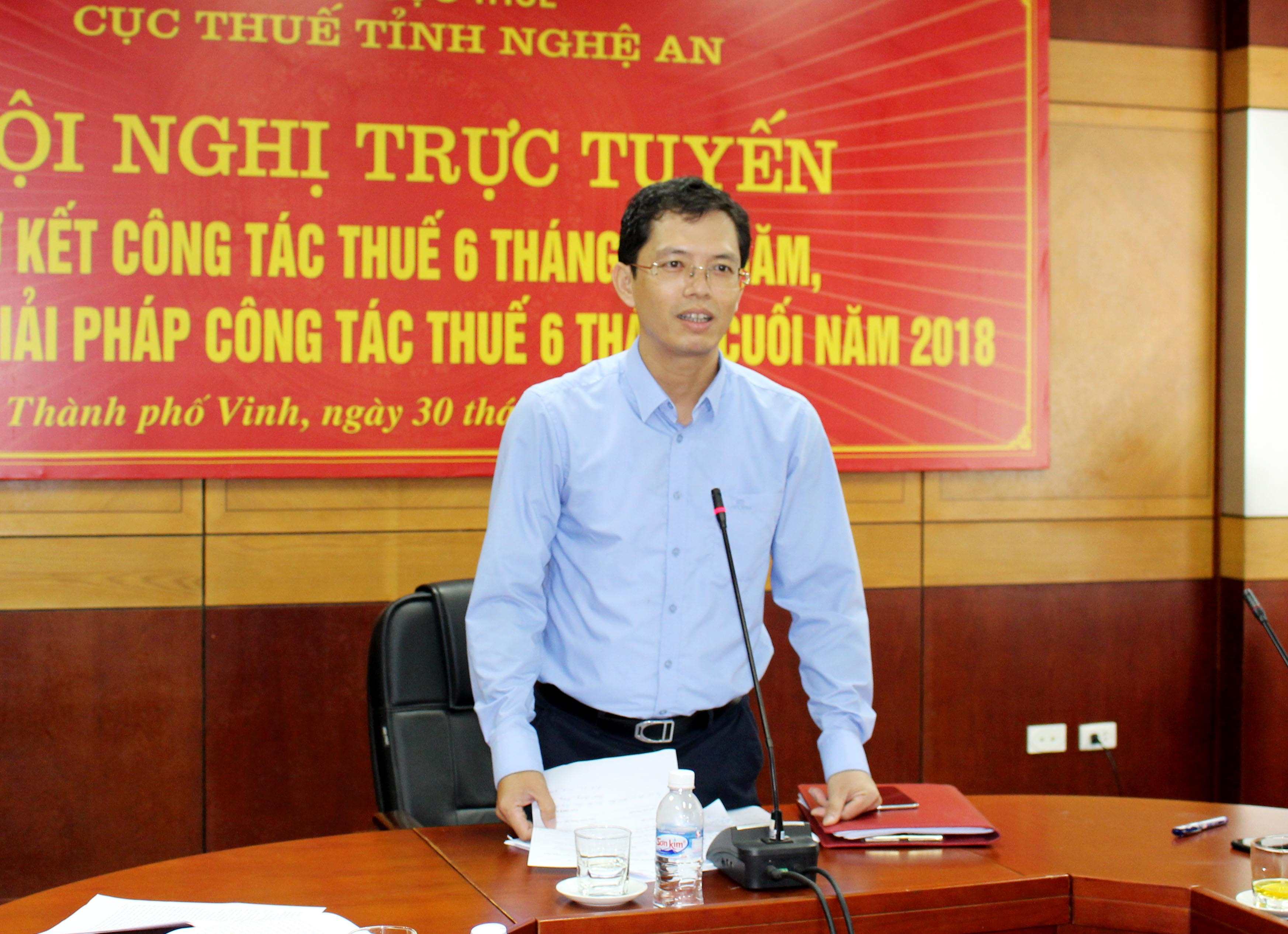 Cục trưởng cục Thuế Nghệ An. Ảnh: Đinh Nguyệt