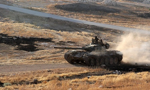 Một xe tăng của phiến quân hoạt động ở miền bắc Syria hồi năm 2016. Ảnh: Sputnik.