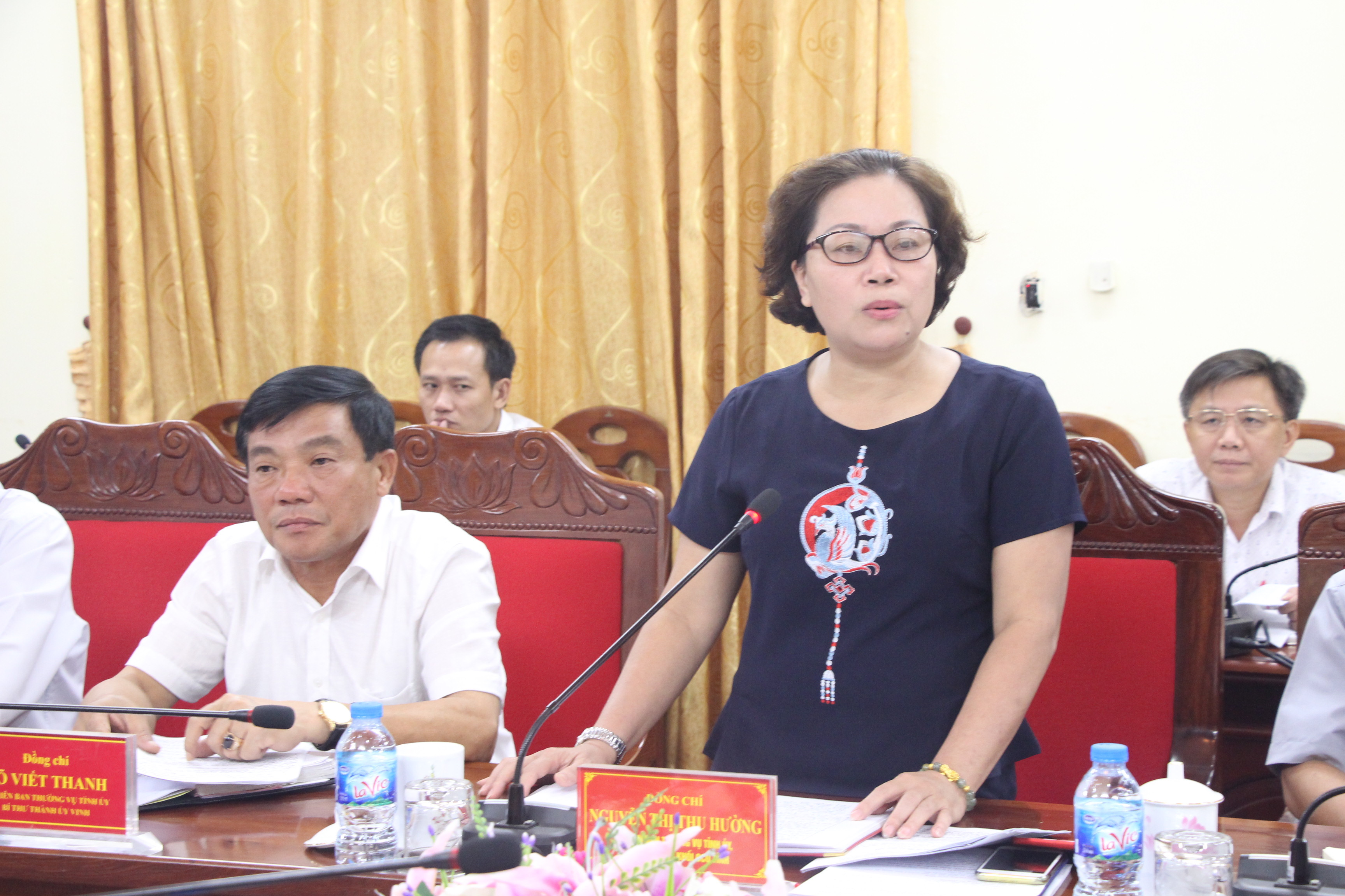 Đồng chí Nguyễn Thị Thu Hường - Bí thư Đảng ủy Khối cơ quan tỉnh. Ảnh: Đào Tuấn 