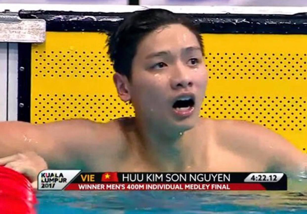 VĐV Nguyễn Hữu Kim Sơn trong môn bơi. Ảnh: Internet