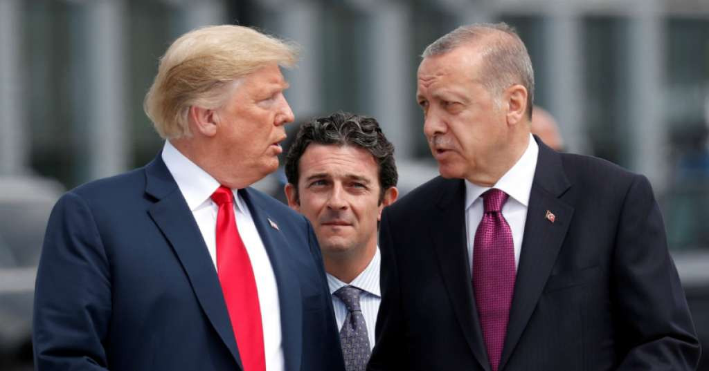 Tổng thống Mỹ Trump và người đồng cấp Thổ Nhĩ Kỳ Erdogan. Ảnh: Internet