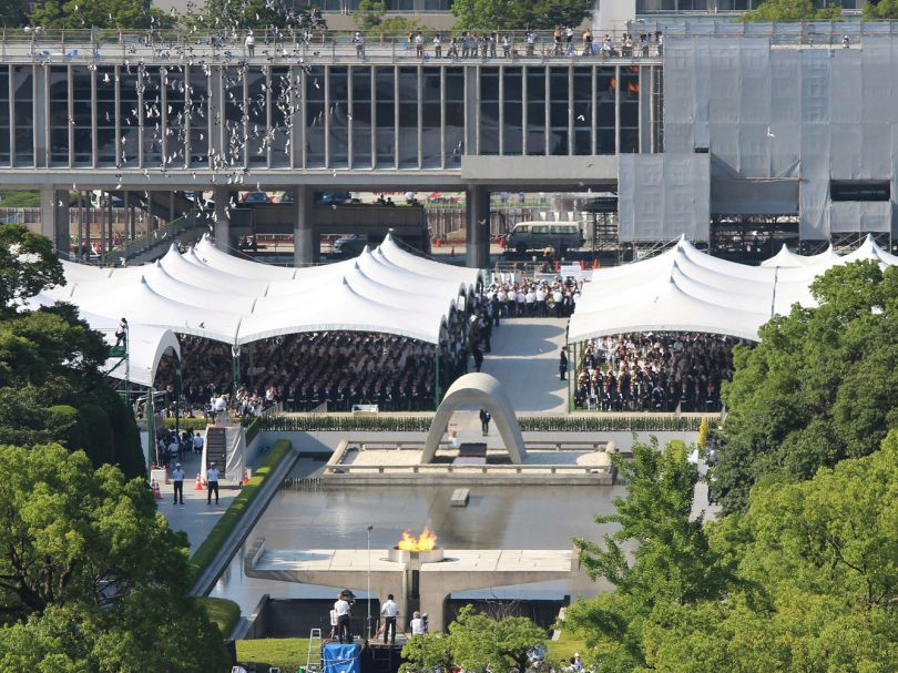 Hiroshima tuong niem 73 nam ngay qua bom nguyen tu 'Cau be' roi xuong hinh anh 1