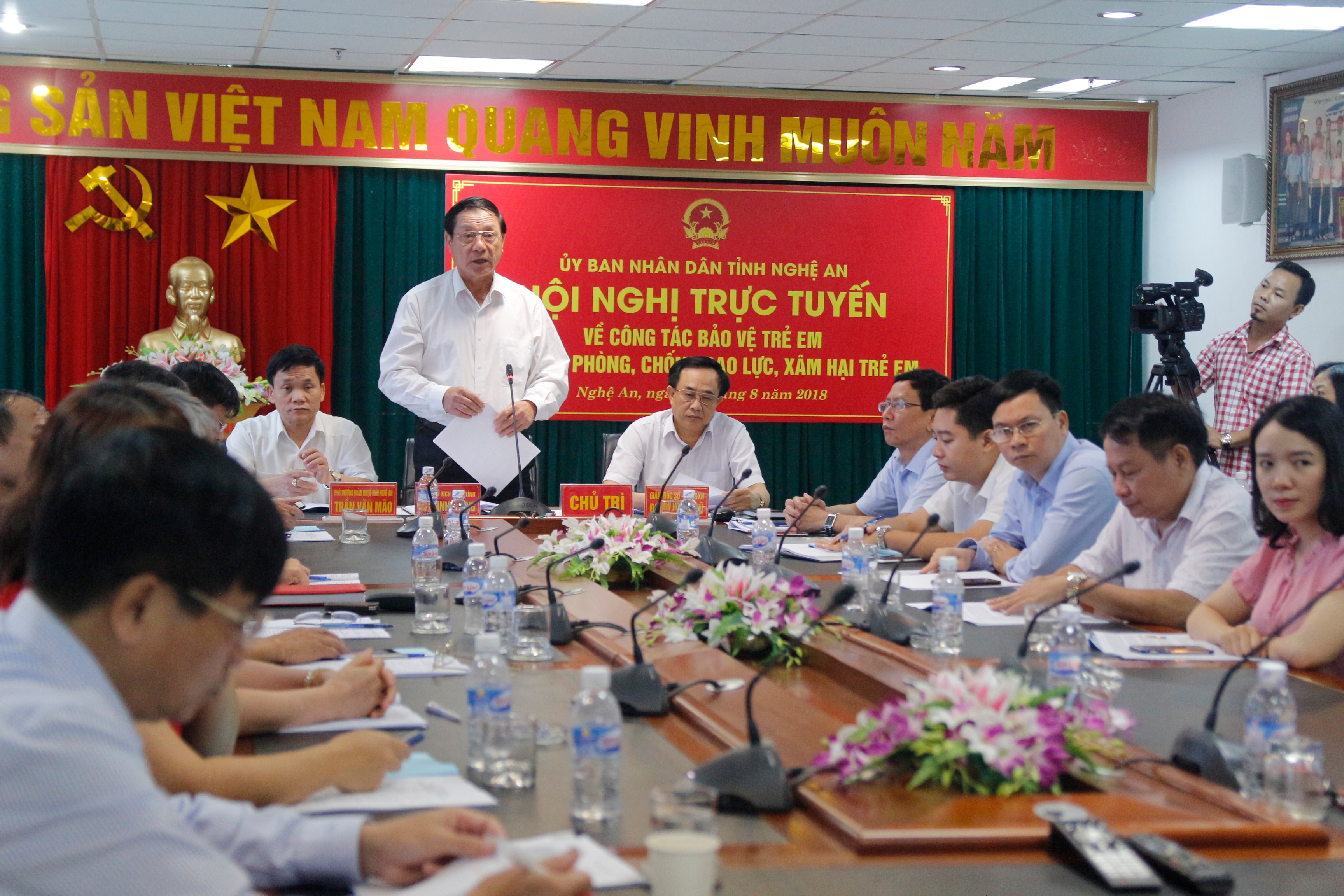 Đồng chí Lê Minh Thông phát biểu tại hội nghị. Ảnh: Thanh Nga
