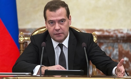 Thủ tướng Nga Dmitry Medvedev. Ảnh:Reuters.