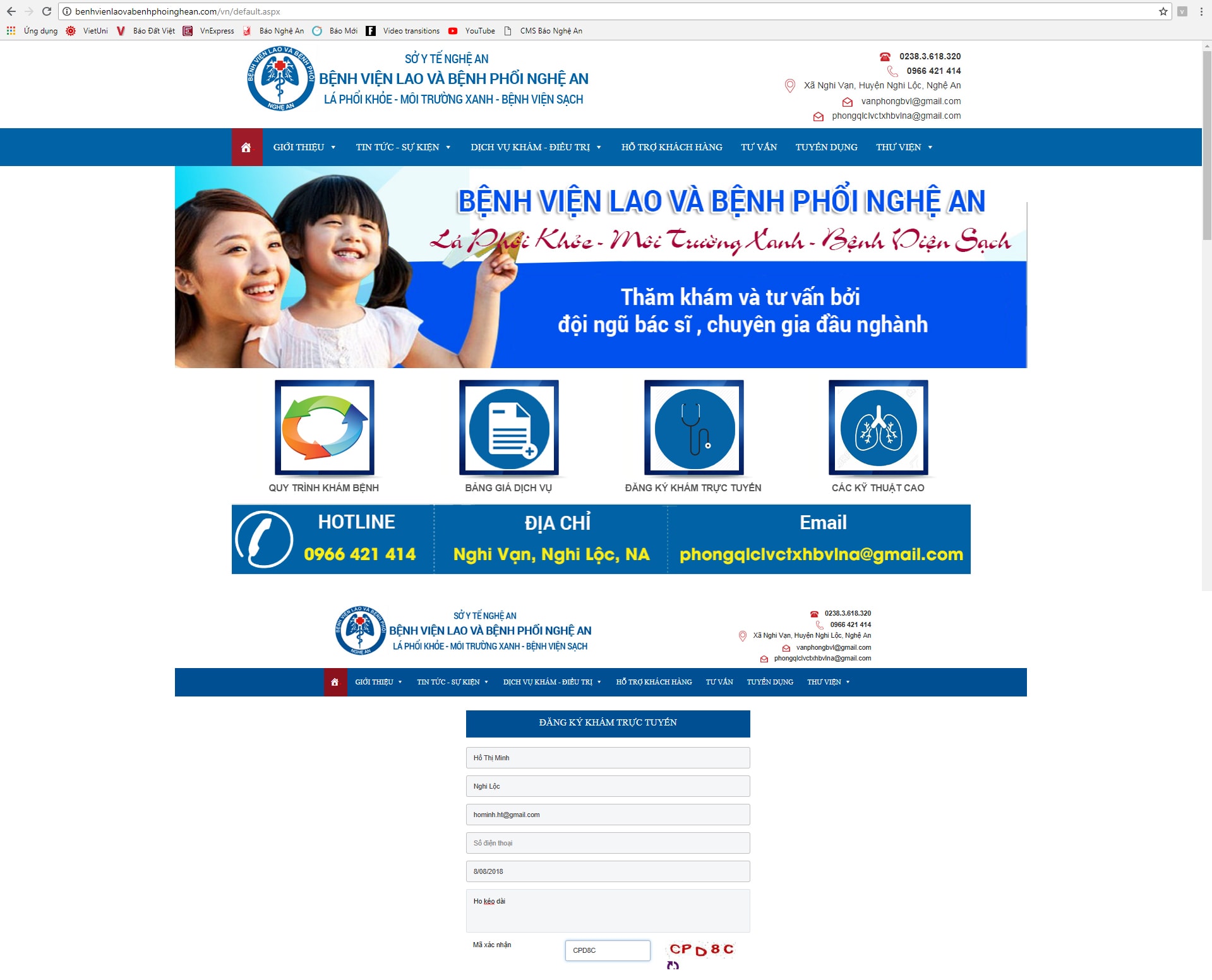 Bệnh nhân đăng ký khám trực tuyến và nhận lịch hẹn đến khám tại website của bệnh viện, chỉ với các thao tác đơn giản.